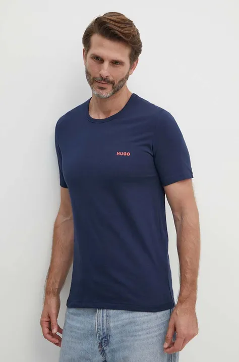 HUGO t-shirt bawełniany 3 - pack 3-pack męski z nadrukiem