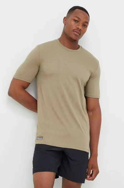 Under Armour t-shirt Tactical męski kolor zielony gładki