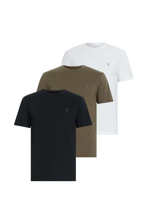 AllSaints t-shirt bawełniany kolor biały gładki