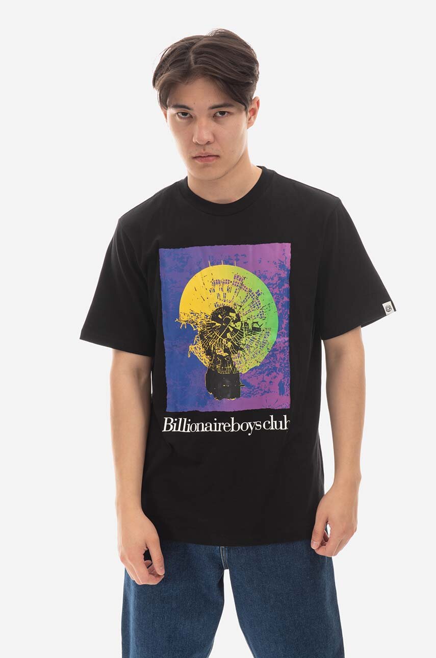 Billionaire Boys Club t-shirt bawełniany Signal kolor czarny z nadrukiem B22337-WHITE