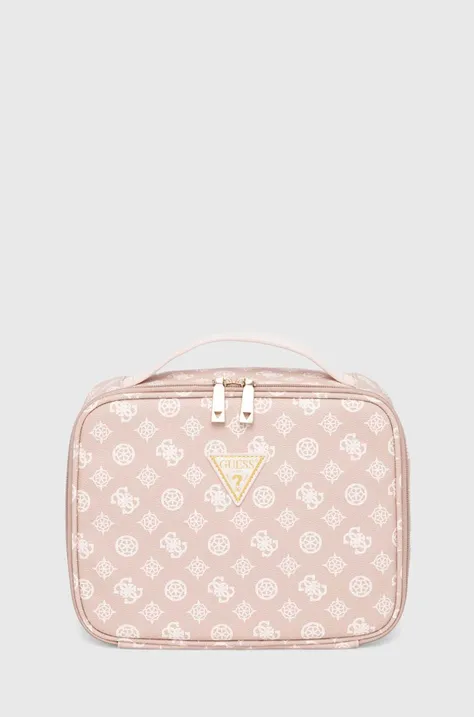 Τσάντα καλλυντικών Guess χρώμα: ροζ