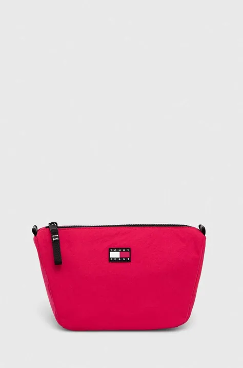 Τσάντα καλλυντικών Tommy Jeans χρώμα: ροζ
