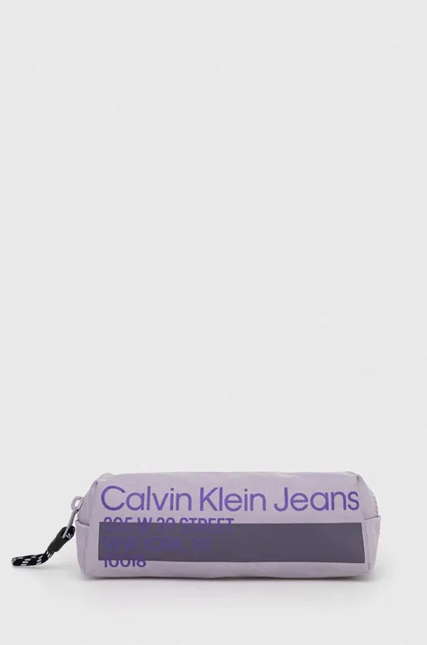 Calvin Klein Jeans piórnik kolor fioletowy