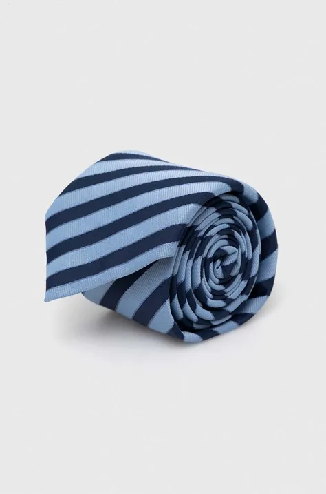 BOSS krawat kolor niebieski
