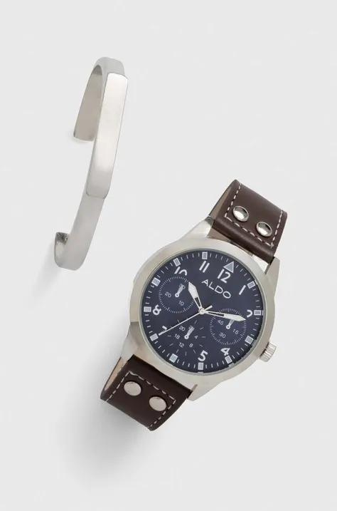 Aldo zegarek i bransoletka ADIRADON kolor brązowy ADIRADON.200
