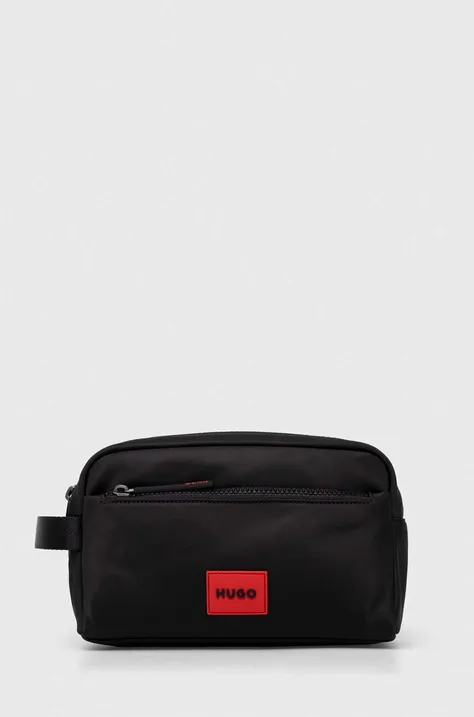 Kozmetička torbica HUGO boja: crna