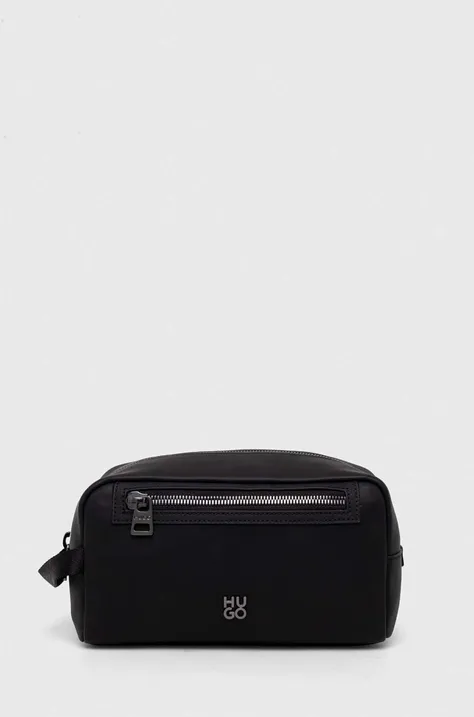 Τσάντα καλλυντικών HUGO χρώμα: μαύρο