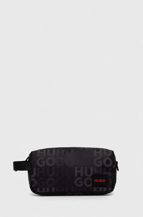 Τσάντα καλλυντικών HUGO χρώμα: μαύρο