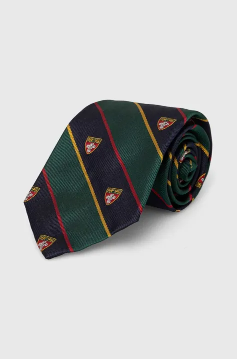Шелковый галстук Polo Ralph Lauren цвет зелёный