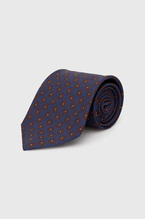 Kravata od svile Polo Ralph Lauren boja: tamno plava