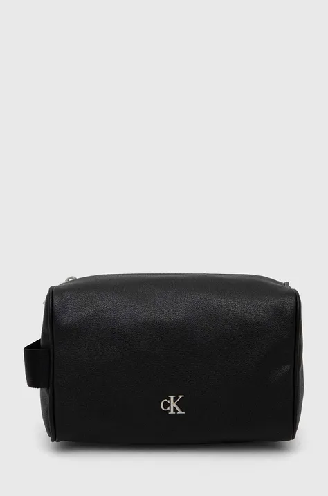 Τσάντα καλλυντικών Calvin Klein Jeans χρώμα: μαύρο