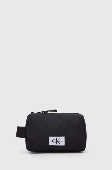 Kozmetična torbica Calvin Klein Jeans črna barva