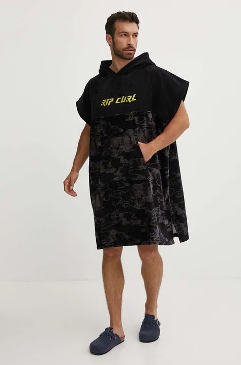 Bavlněný ručník Rip Curl 104 x 83 cm. černá barva