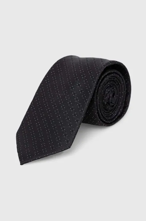 Calvin Klein krawat jedwabny kolor czarny
