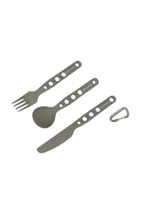 Turistički set pribora za jelo Sea To Summit AlphaSet Cutlery boja: siva, ACUTASET3