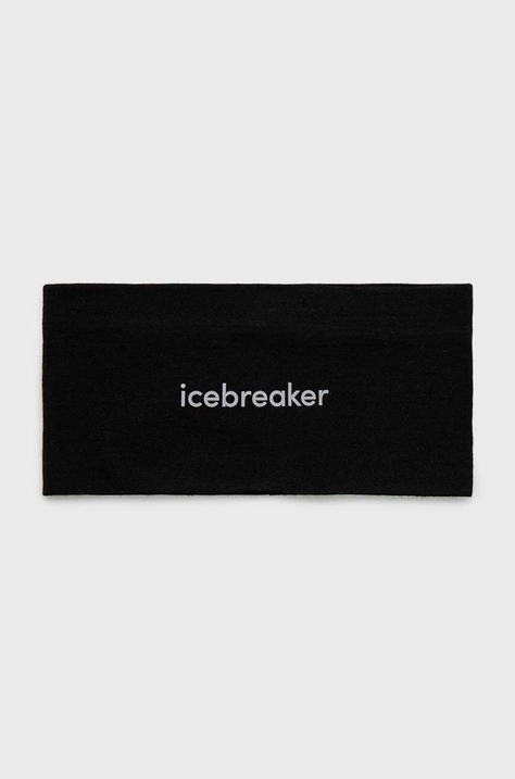 Icebreaker opaska na głowę Mer 200 Oasis Headband kolor czarny IB0A56SG0011