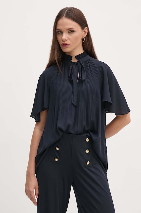 Lauren Ralph Lauren bluza femei, culoarea albastru marin, neted, 200909386