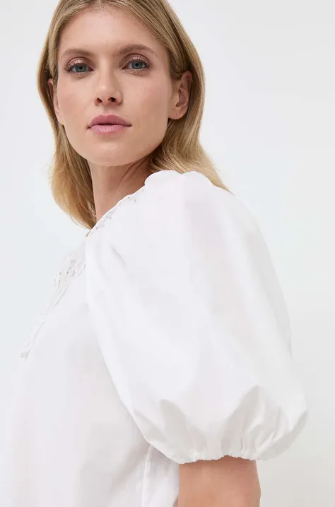 Weekend Max Mara bluzka bawełniana damska kolor biały gładka