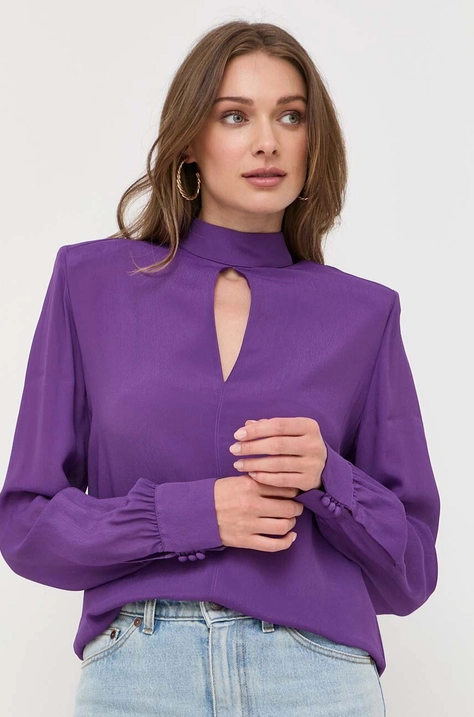 Ivy Oak bluza femei, culoarea violet, neted