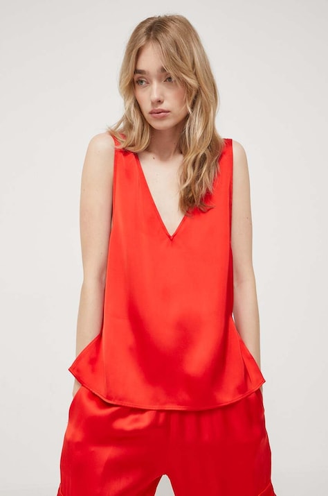 Stine Goya bluza femei, culoarea rosu, neted