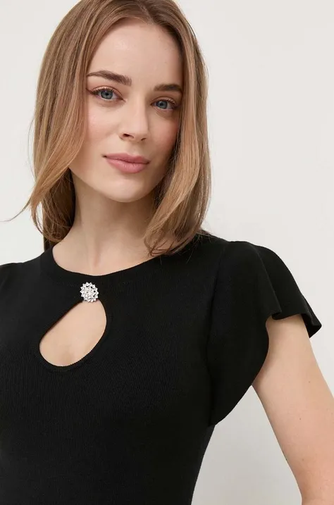 Блузка Liu Jo жіноча колір чорний однотонна