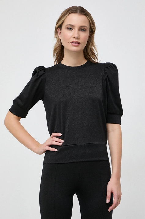 Karl Lagerfeld bluza femei, culoarea negru, melanj