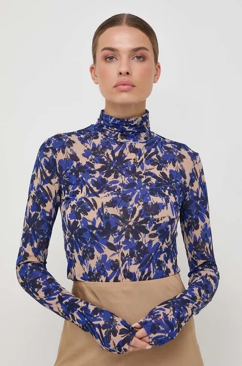 MAX&Co. bluzka damska kolor granatowy wzorzysta