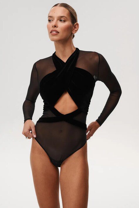 Undress Code body 540 Flawless Bodysuit Black fekete, sima