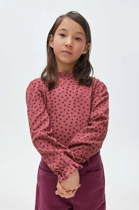 Дитяча блузка Mayoral колір фіолетовий