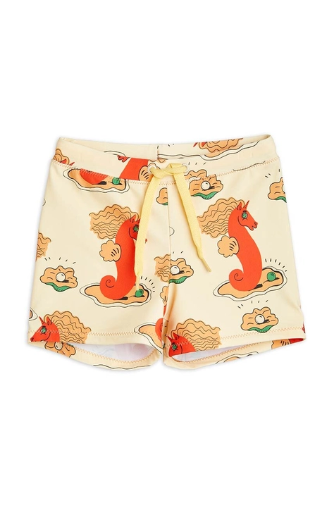 Mini Rodini pantaloni scurti de baie copii culoarea bej