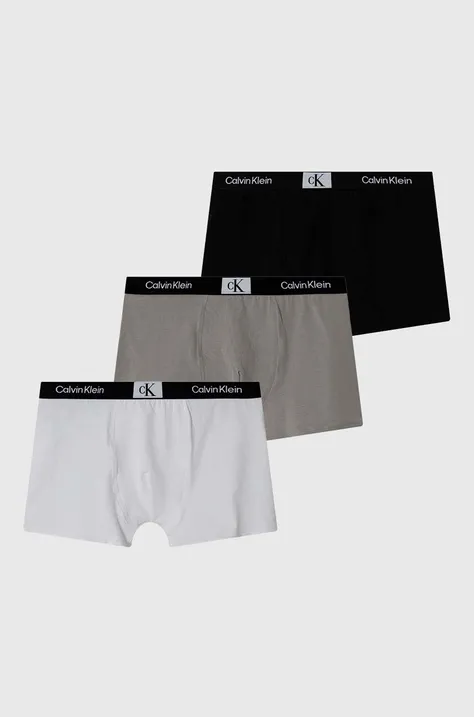 Παιδικά μποξεράκια Calvin Klein Underwear 3-pack χρώμα: γκρι