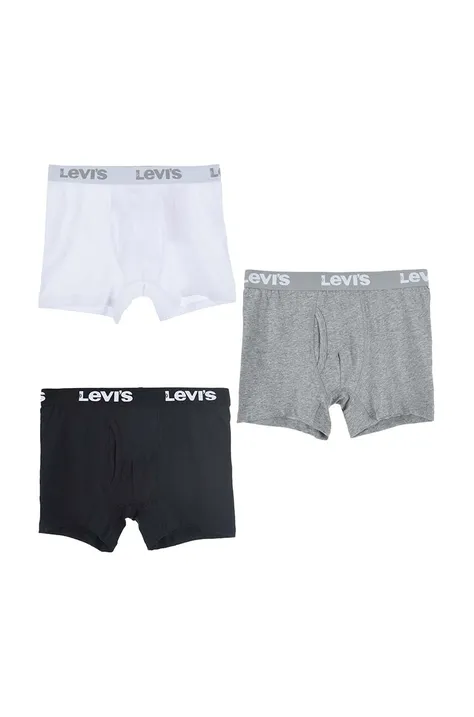 Παιδικά μποξεράκια Levi's 3-pack χρώμα: άσπρο
