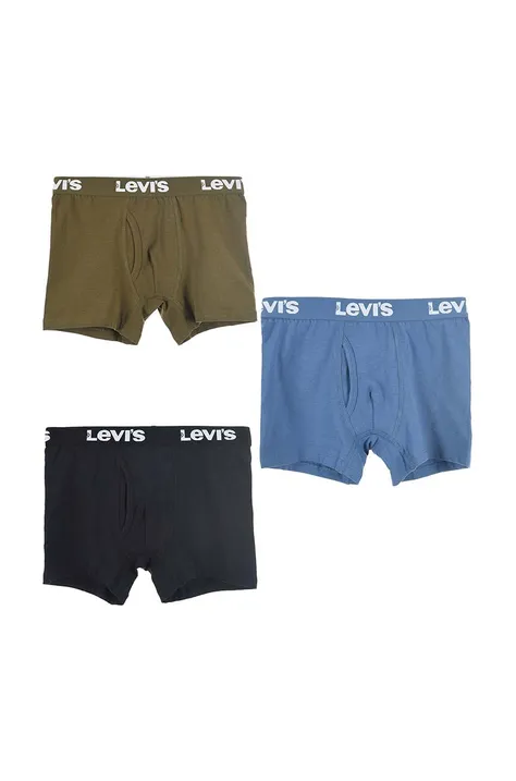 Παιδικά μποξεράκια Levi's 3-pack χρώμα: μαύρο
