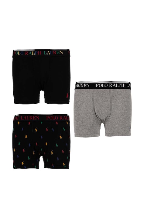 Polo Ralph Lauren boxeri copii 3-pack culoarea negru
