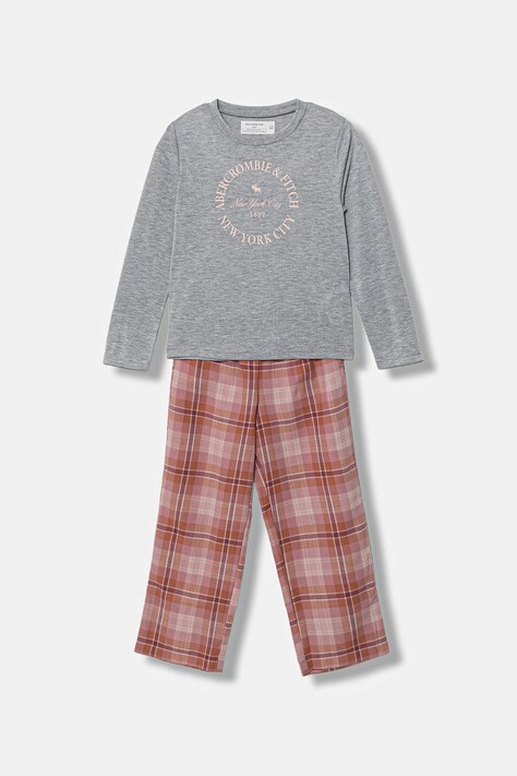 Abercrombie & Fitch pijama copii culoarea roz, modelator