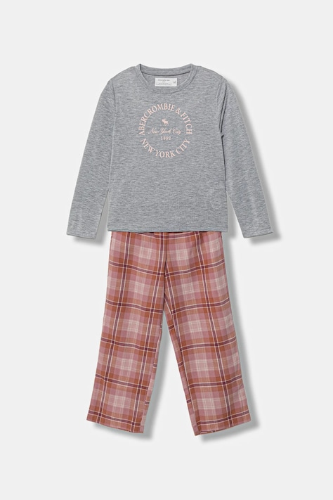Abercrombie & Fitch pijama copii culoarea roz, modelator