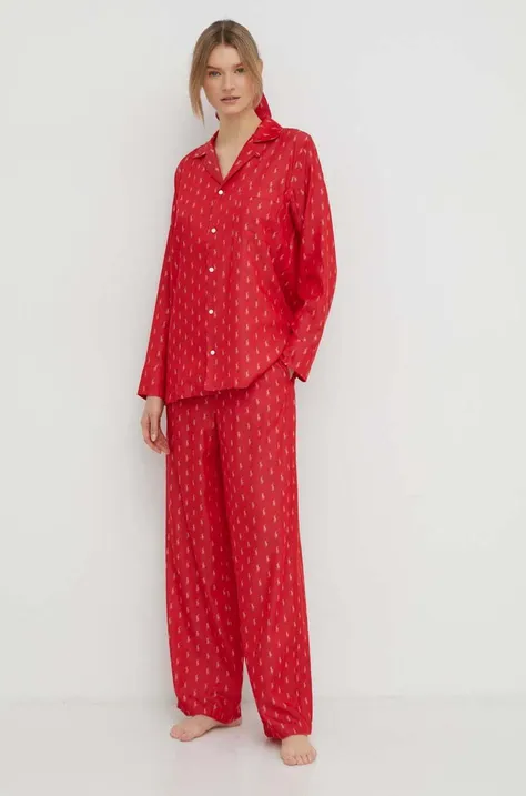 Pyžamo Polo Ralph Lauren dámska, červená farba