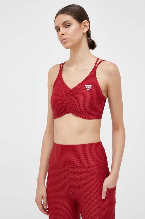 Guess sutien sport culoarea rosu, neted