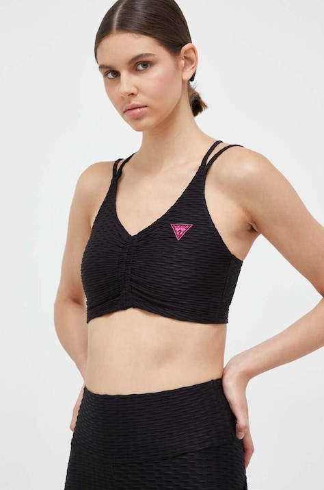 Guess sutien sport culoarea negru, neted