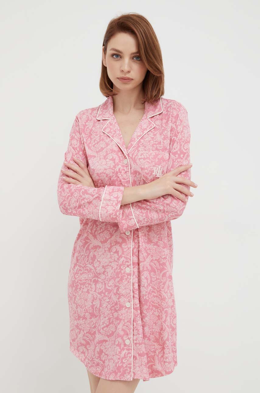 Lauren Ralph Lauren koszula nocna damska kolor różowy