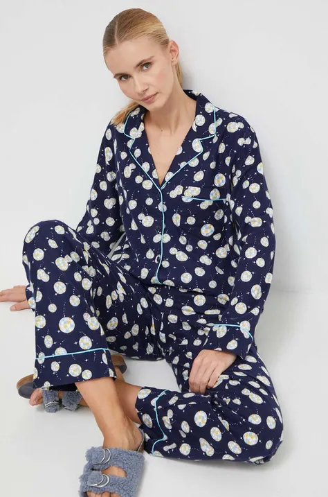 Pidžama Kate Spade za žene, boja: tamno plava