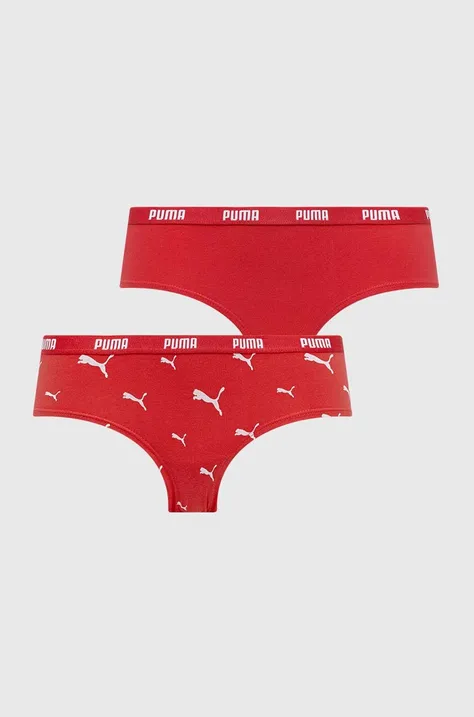 Nohavičky Puma 2-pak červená farba
