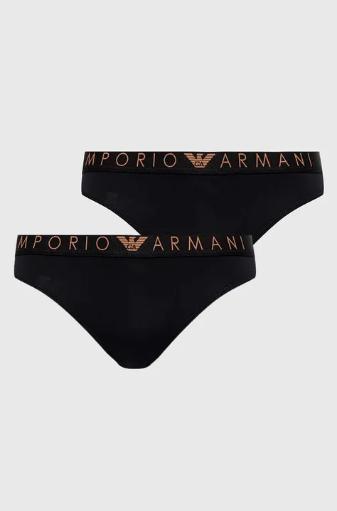 Σλιπ Emporio Armani Underwear 2-pack χρώμα: μαύρο