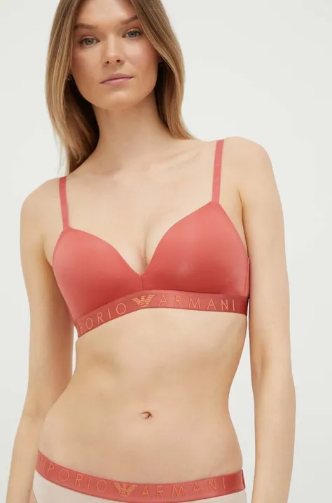 Бюстгальтер Emporio Armani Underwear цвет красный однотонный