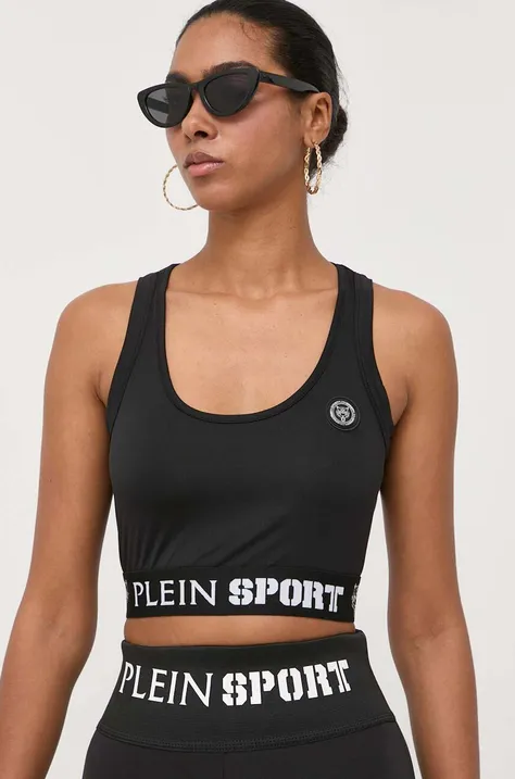 Спортивный бюстгальтер PLEIN SPORT цвет чёрный