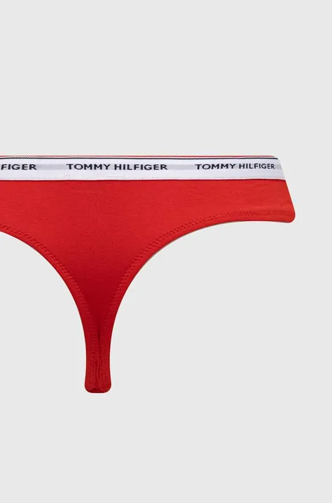 Tommy Hilfiger stringi 3-pack kolor czerwony UW0UW04894