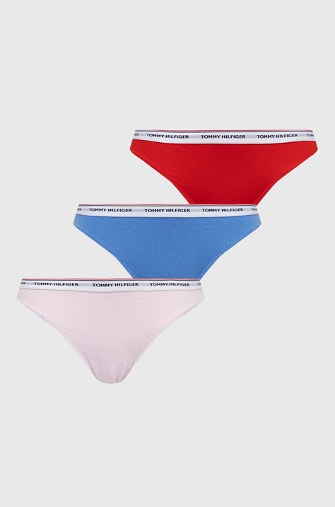 Kalhotky Tommy Hilfiger 3-pack červená barva