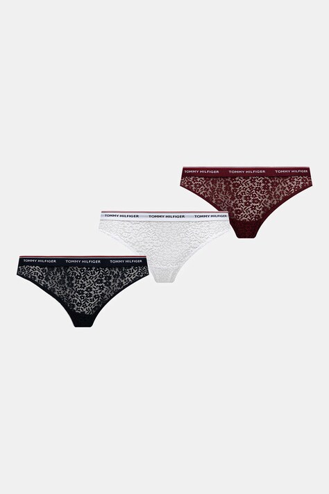 Tommy Hilfiger figi 3-pack kolor czarny z koronki UW0UW04897