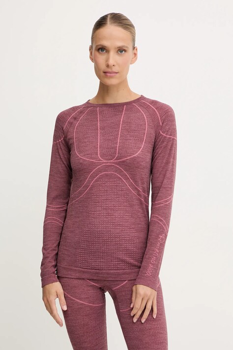 Viking longsleeve funkcyjny Lana Pro Merino kolor czerwony