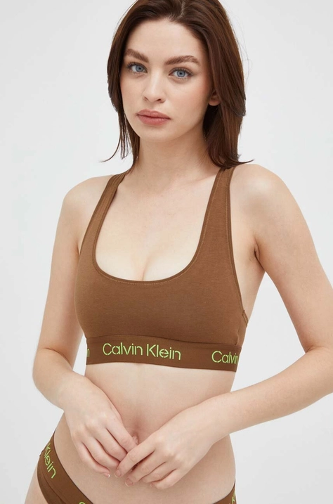 Σουτιέν Calvin Klein Underwear χρώμα: καφέ